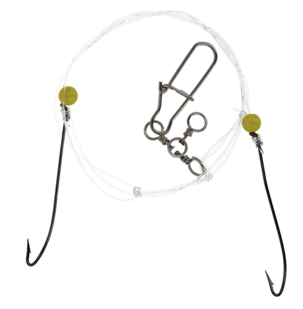 Eagle Claw Double Hook Flounder Rig w/Corn Bead & 3 Way Swivel
